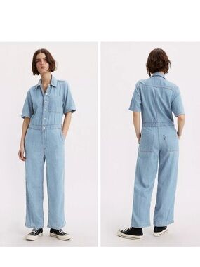 Levi’s Jumpsuit Womens XL Heritage Denim Coveralls One Piece Blue